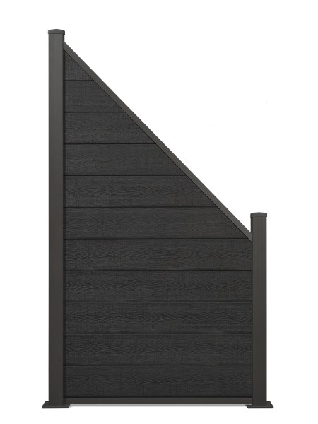 Coex Schrägelement Eleganz, 180 x 90 cm inkl. kurzen Aluminium Pfosten